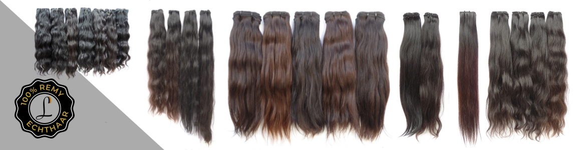 Echthaar Tressen Remy Single Drawn Naturfarben