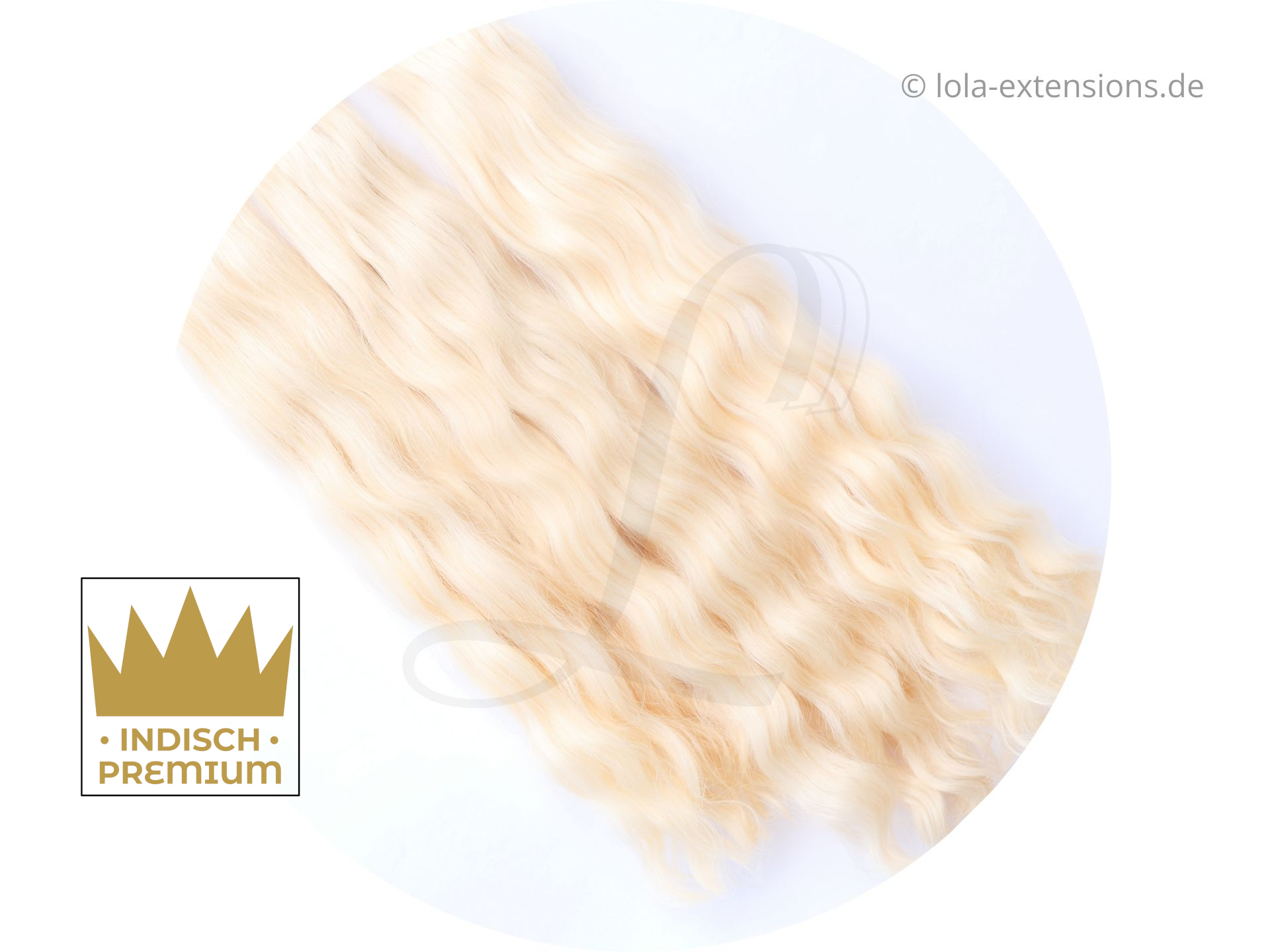 Indische Premium Echthaartressen gewellt Farbe 60
