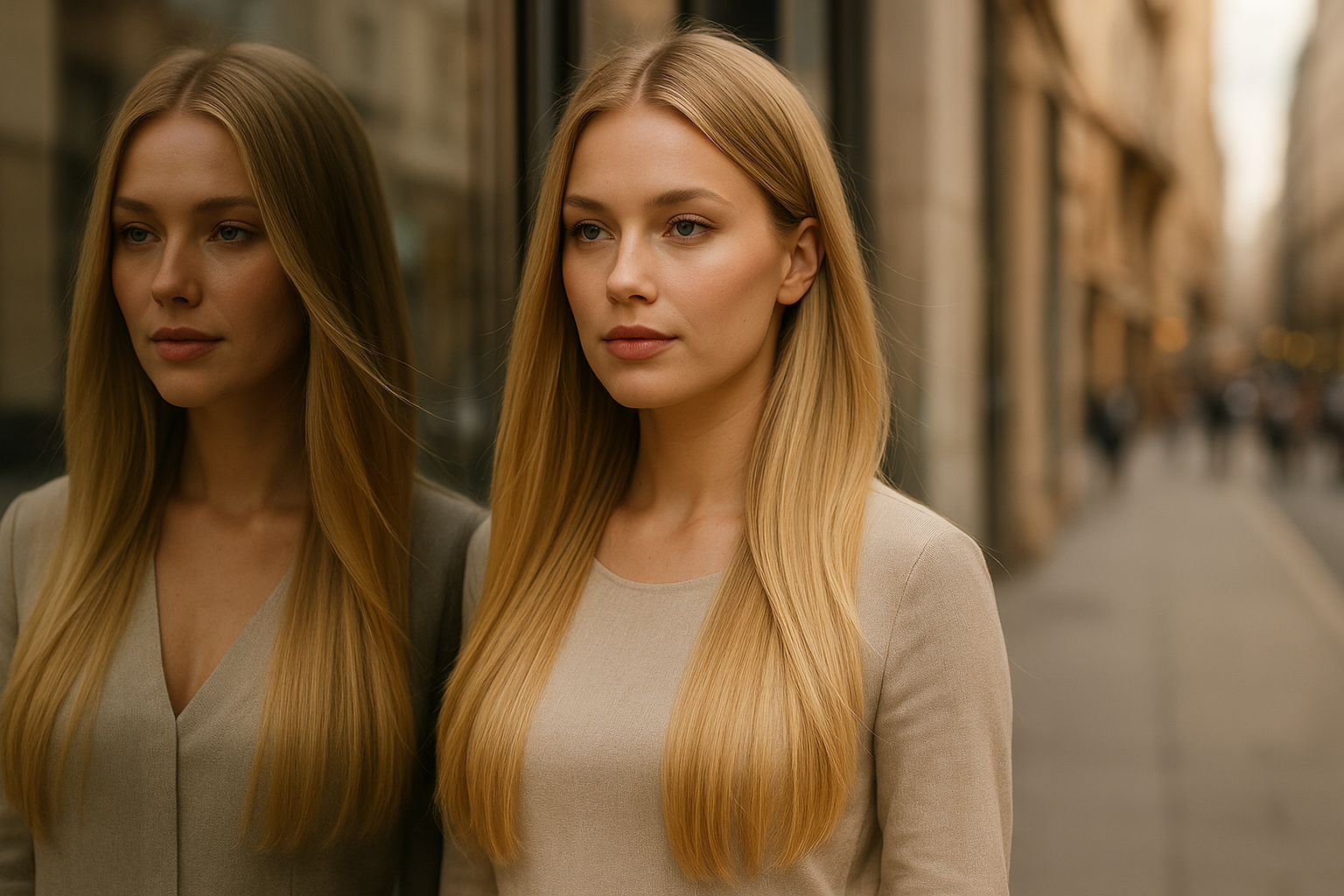 Glatt Blond & Braun Glatt Blond & Braun