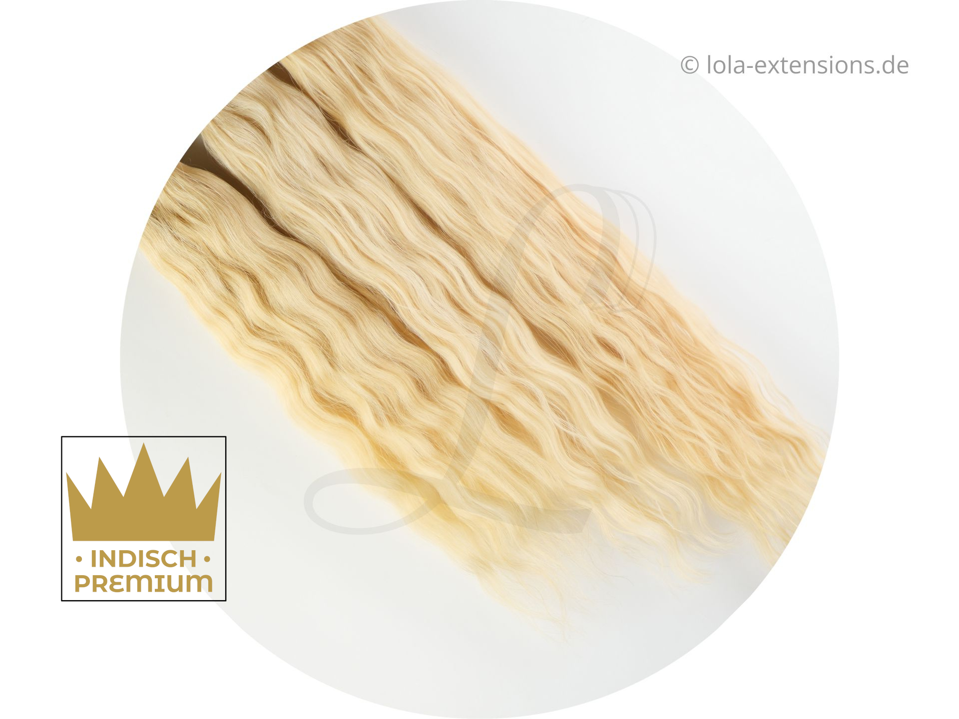 Indische Premium Echthaartressen gewellt Farbe 22