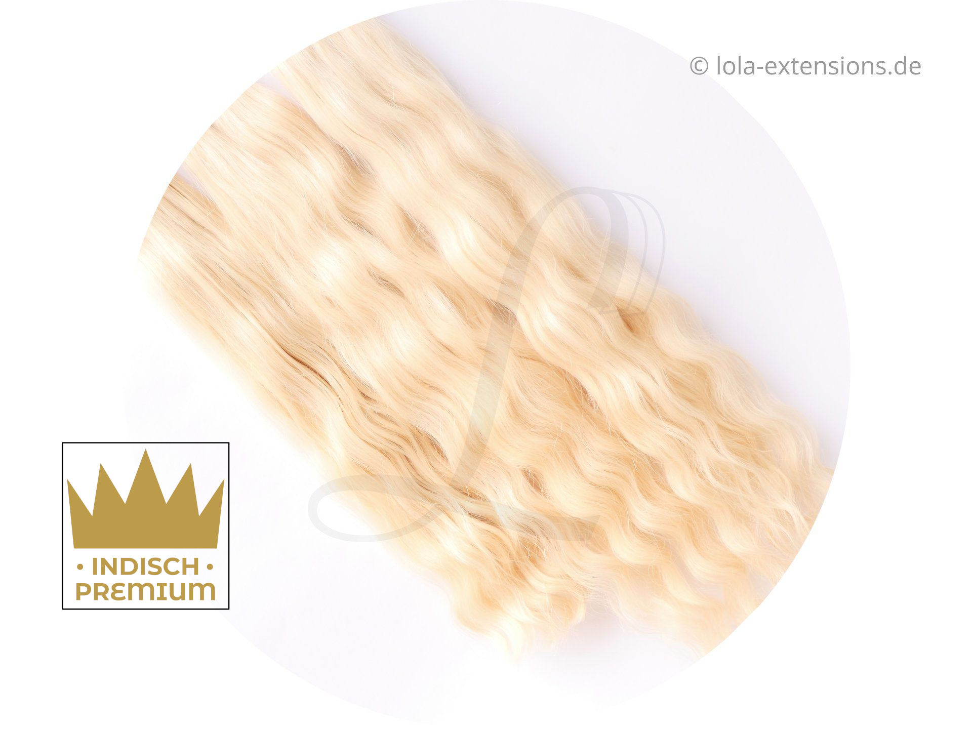 Indische Premium Echthaartressen gewellt Farbe 613