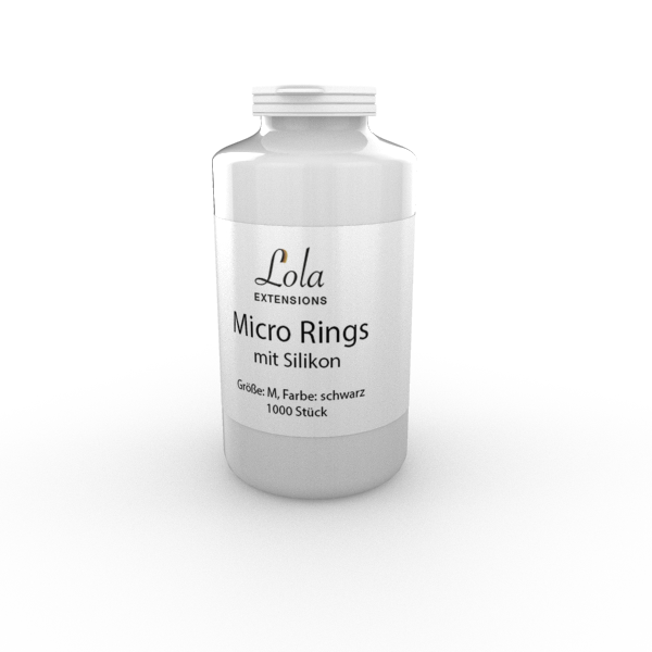 Micro Rings mit Silikon schwarz Dose